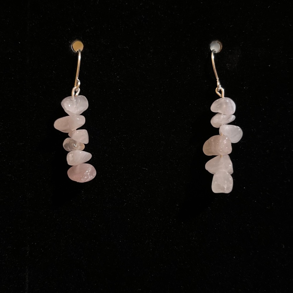 Rose quartz earrings
